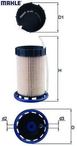 Mahle kx492 kraftstofffilter - mahle,