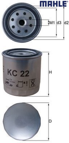 Mahle kc22 kraftstofffilter - mahle,