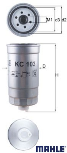 Mahle kc103 kraftstofffilter - kc103,